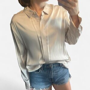Satin Cream Women's Blouse